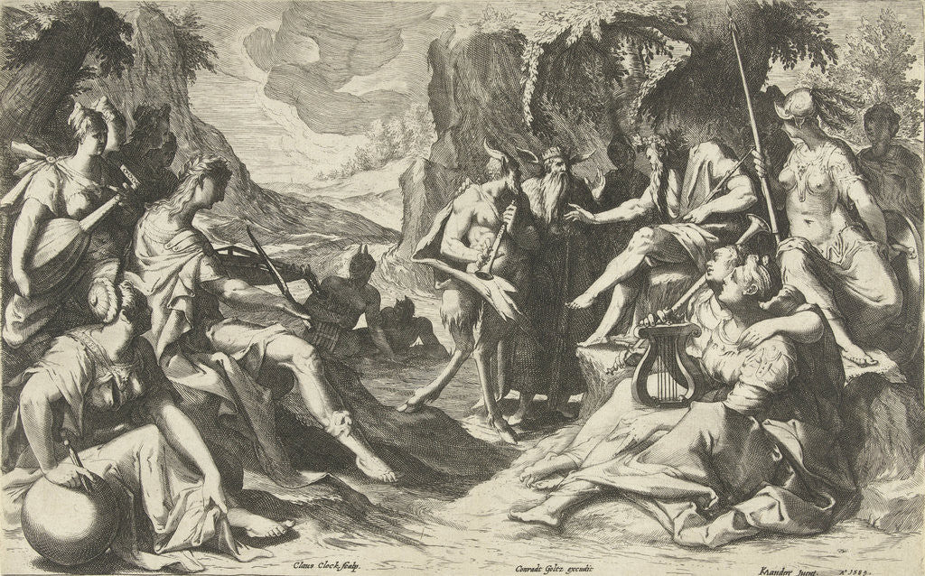 Detail of Midas Verdict, Nicolaes Jansz. Clock by Conrad Goltz