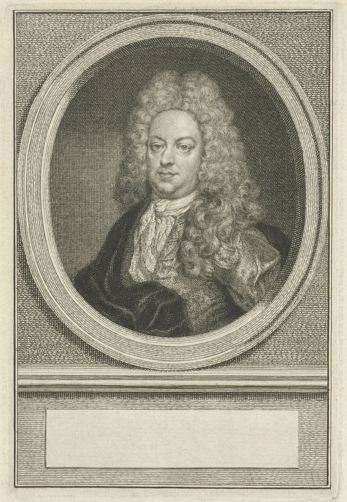 Detail of Portrait of Bruno van der Dussen by Jacob Houbraken