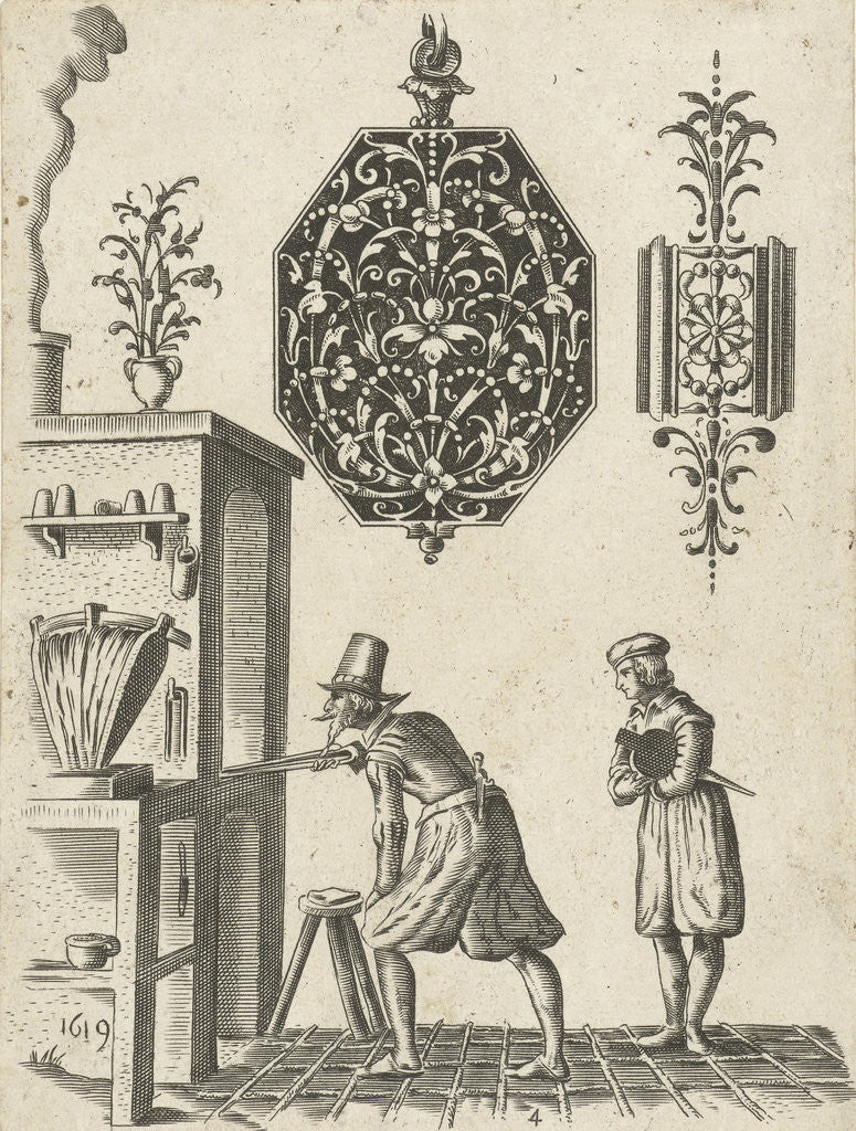 Detail of Two jeweler ornaments by Anonymous