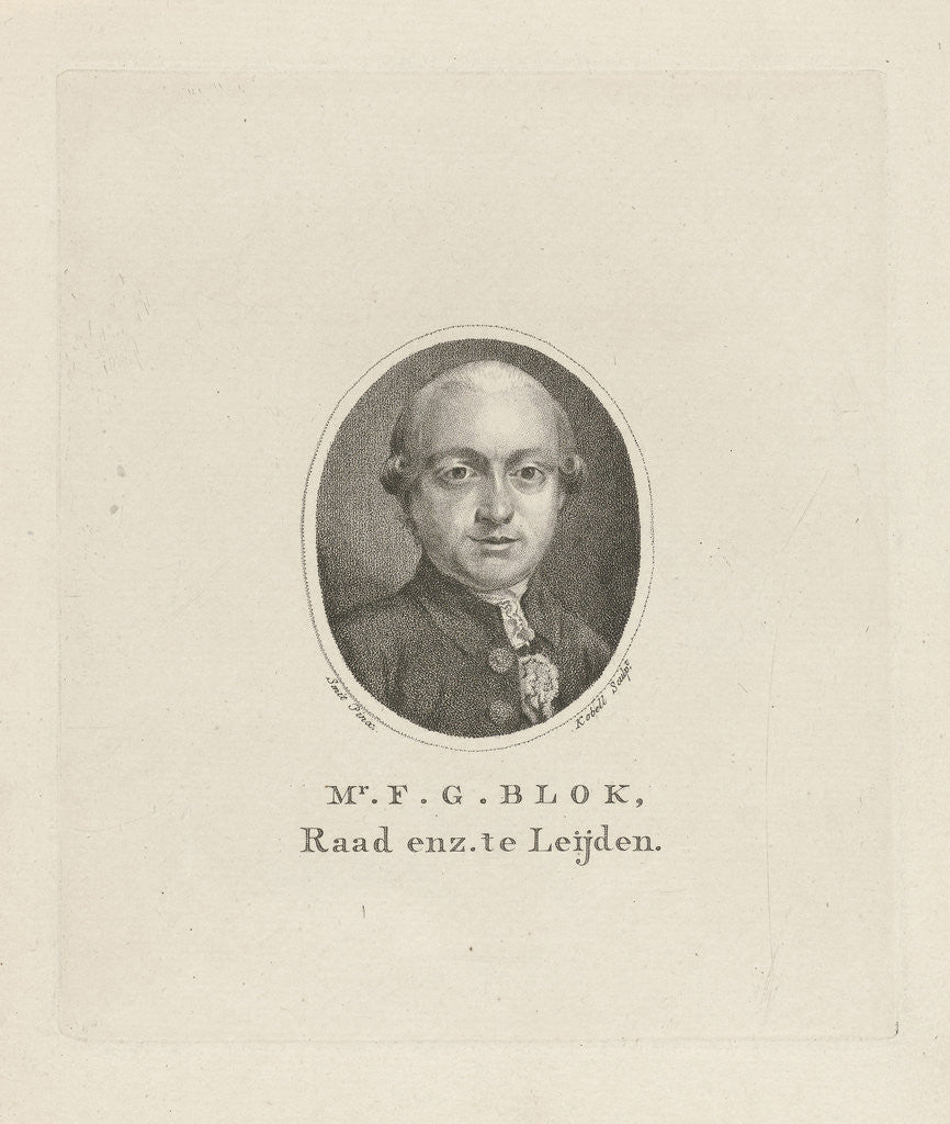 Detail of Portrait of Francis Gualtherus Block by Jan Kobell I