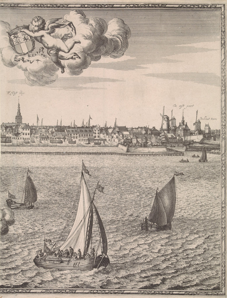 Detail of Panorama of Rotterdam by Jacob Quack