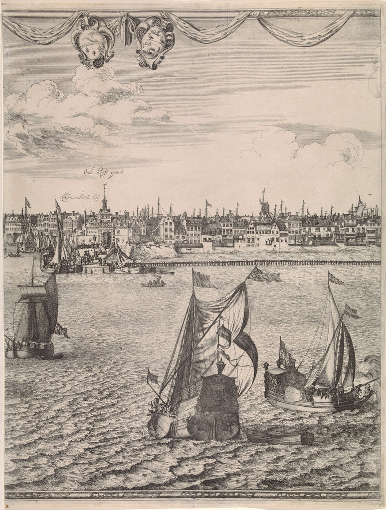 Detail of Panorama of Rotterdam by Jacob Quack