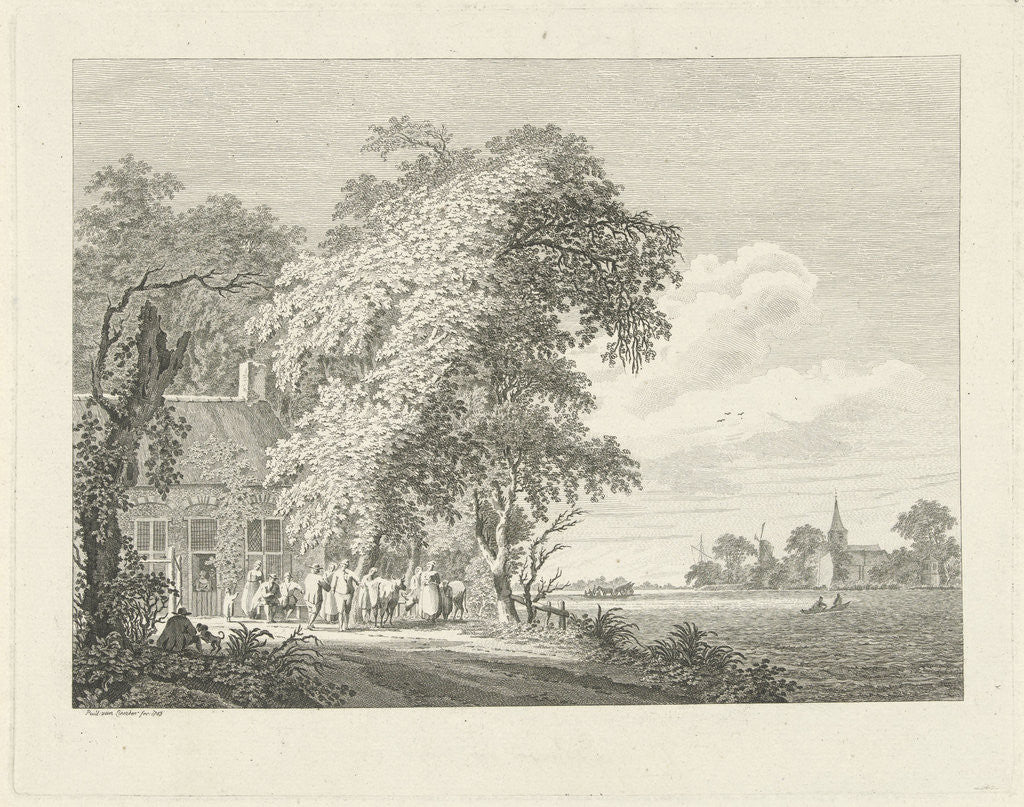 Detail of View of the spring housing in Krimpen aan de Lek by Anonymous