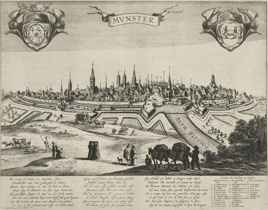 Detail of Panorama of Münster by Anonymous