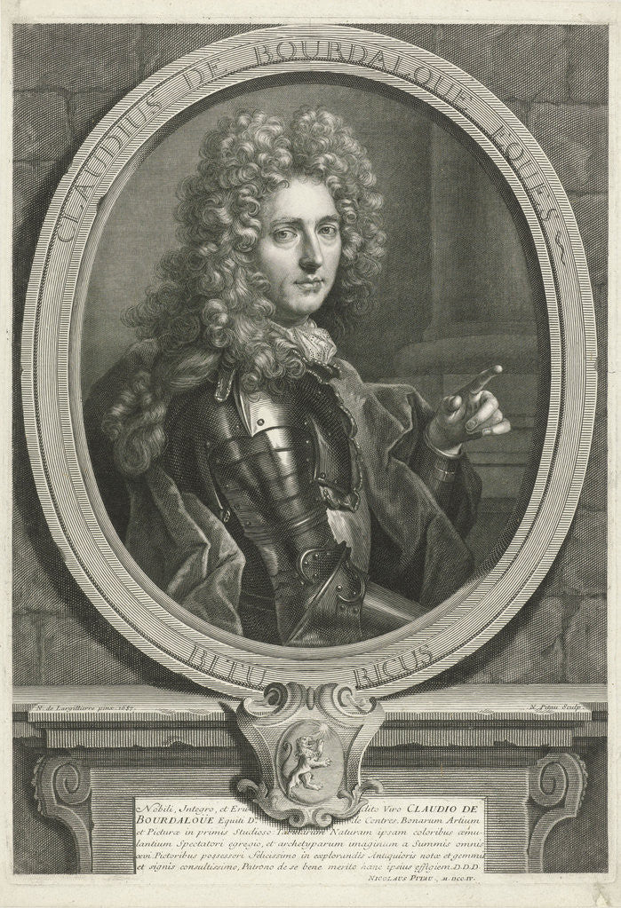 Detail of Portrait of Claude de Bourdaloue by Nicolas Pitau I