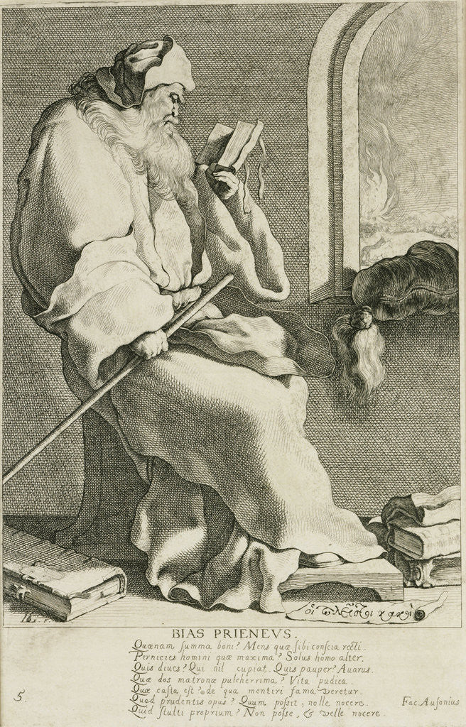 Detail of Bias of Priene by Nicolaes de Clerck