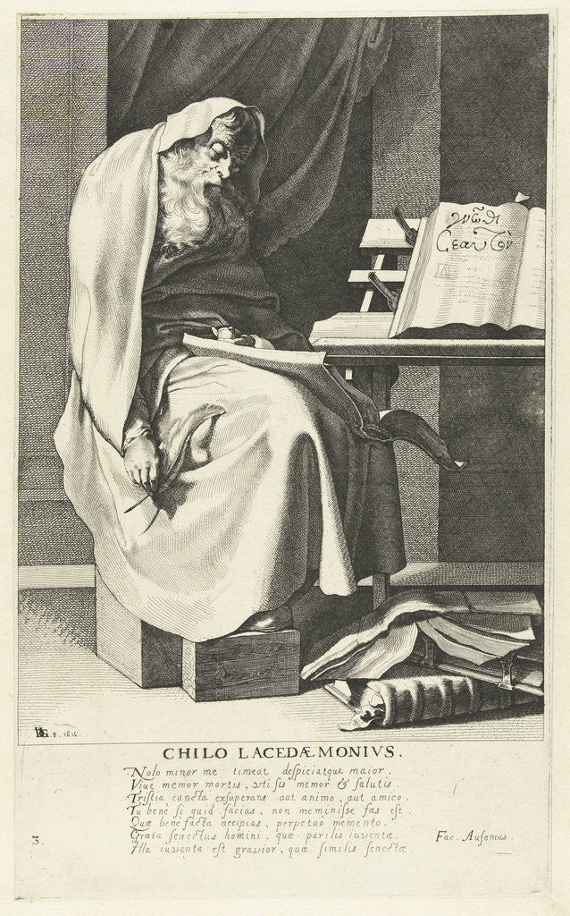 Detail of Chilon of Sparta by Nicolaes de Clerck