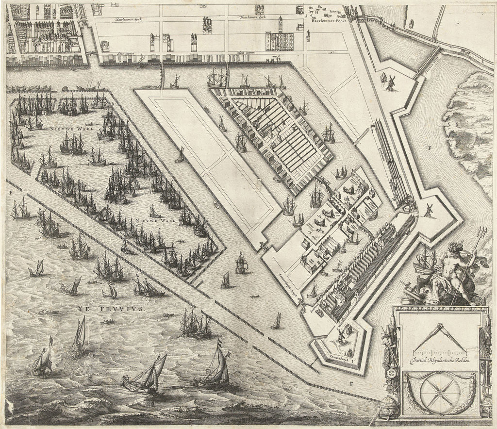 Detail of Map of Amsterdam (leaf right), 1625 by Balthasar Florisz. van Berckenrode