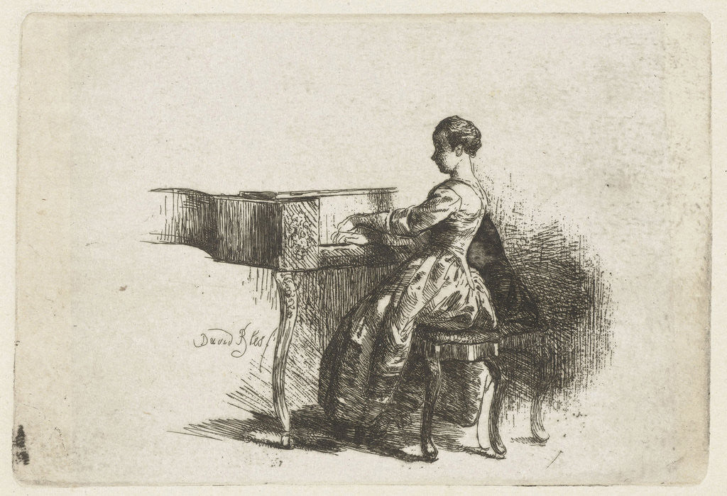 Detail of Girl at the Piano by David Bles