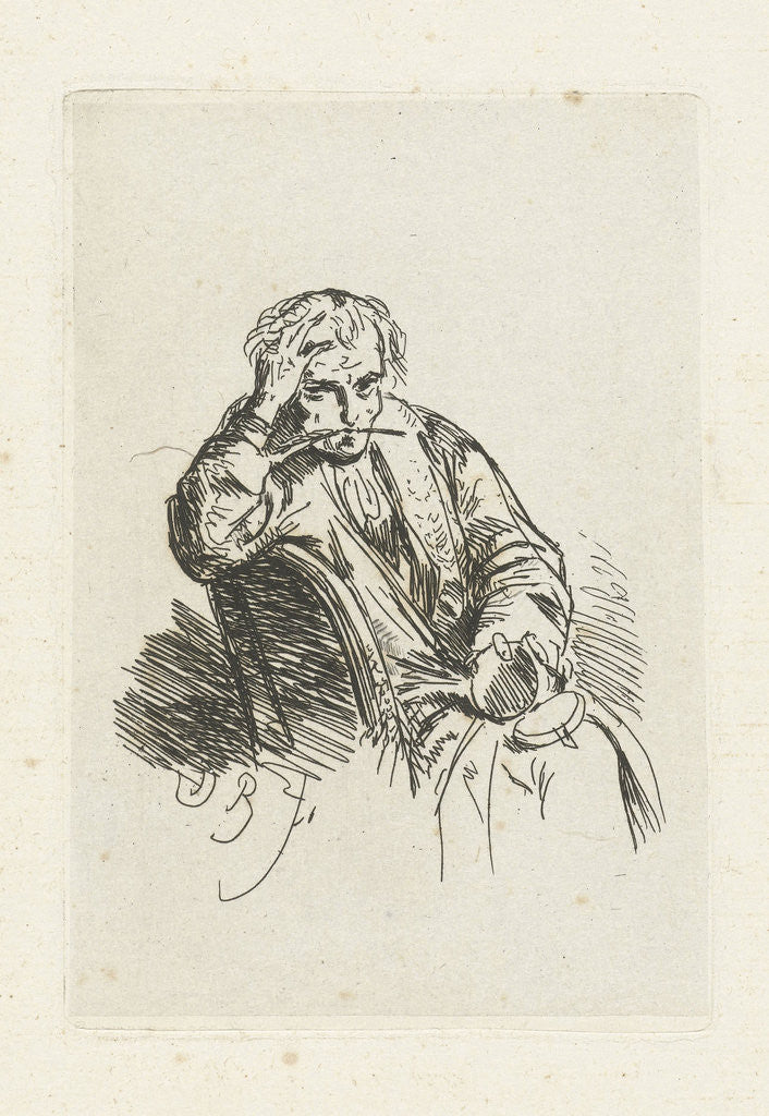 Detail of Writer with pen in his mouth by David Bles