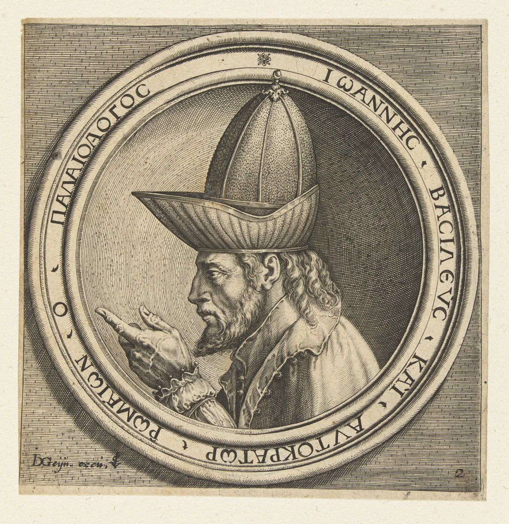 Detail of Portrait of John VIII Paleologos by Claes Jansz. Visscher II