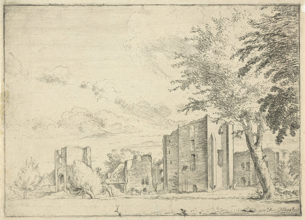 Detail of Ruin of castle Brederode by Dirck de Bray