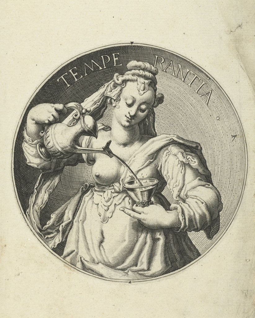 Detail of Temperance by Jacob de Gheyn II