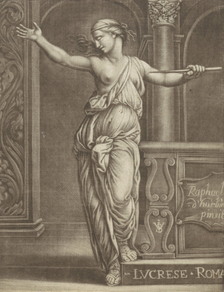 Detail of Suicide of Lucretia by Marcantonio Raimondi