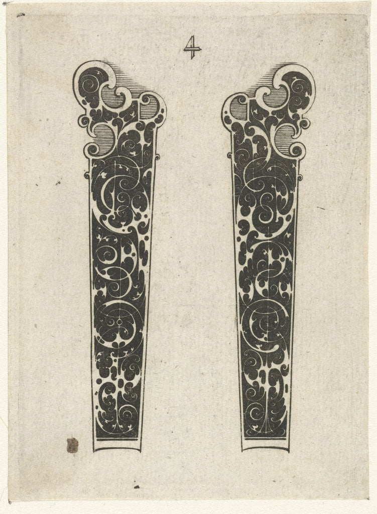 Detail of Two knife handles by Michiel le Blon