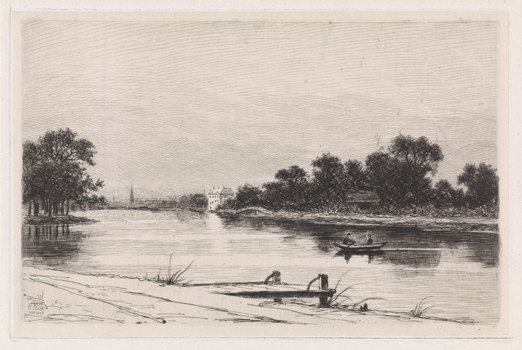 Detail of River view by Elias Stark