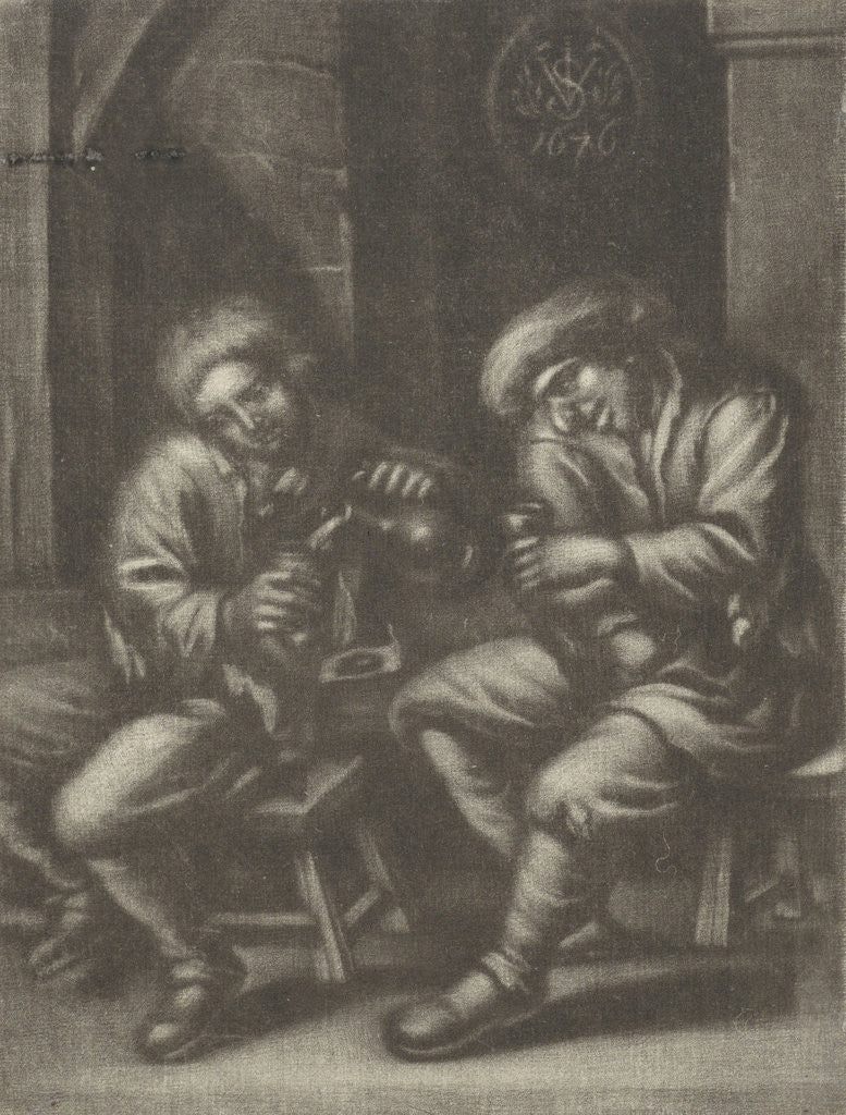 Detail of Drinking Men by Jan van Somer