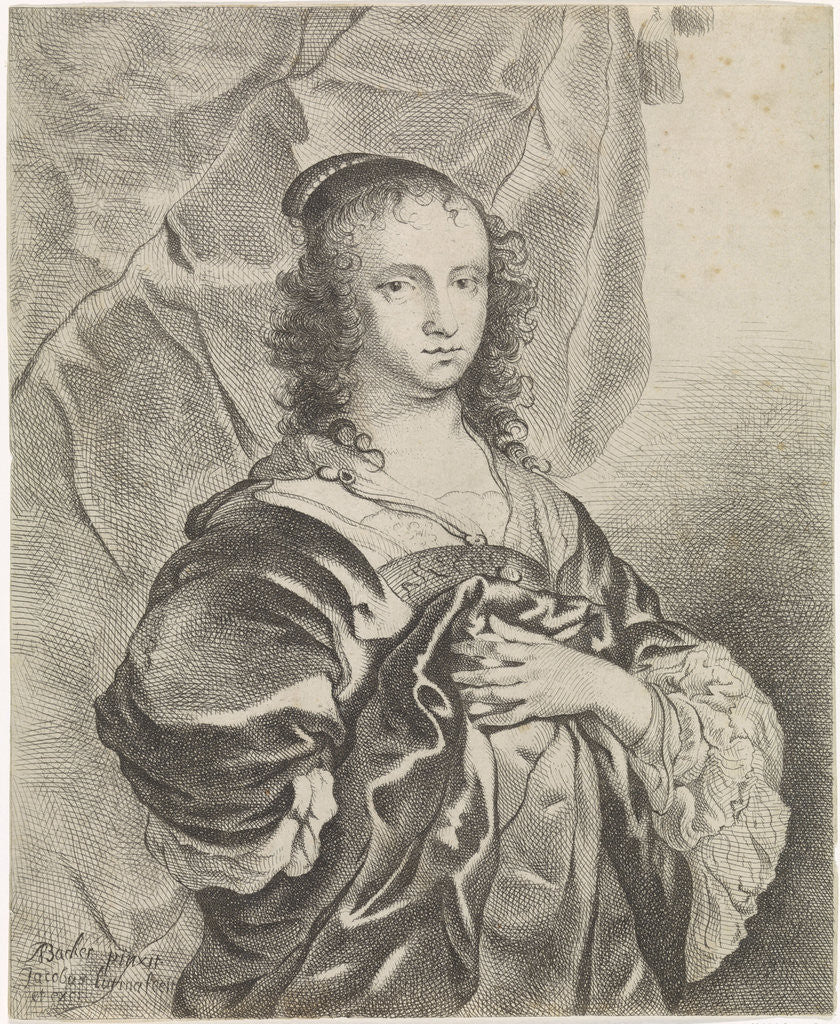 Detail of Portrait of Geertruida Hasselaer by Jacob Lutma