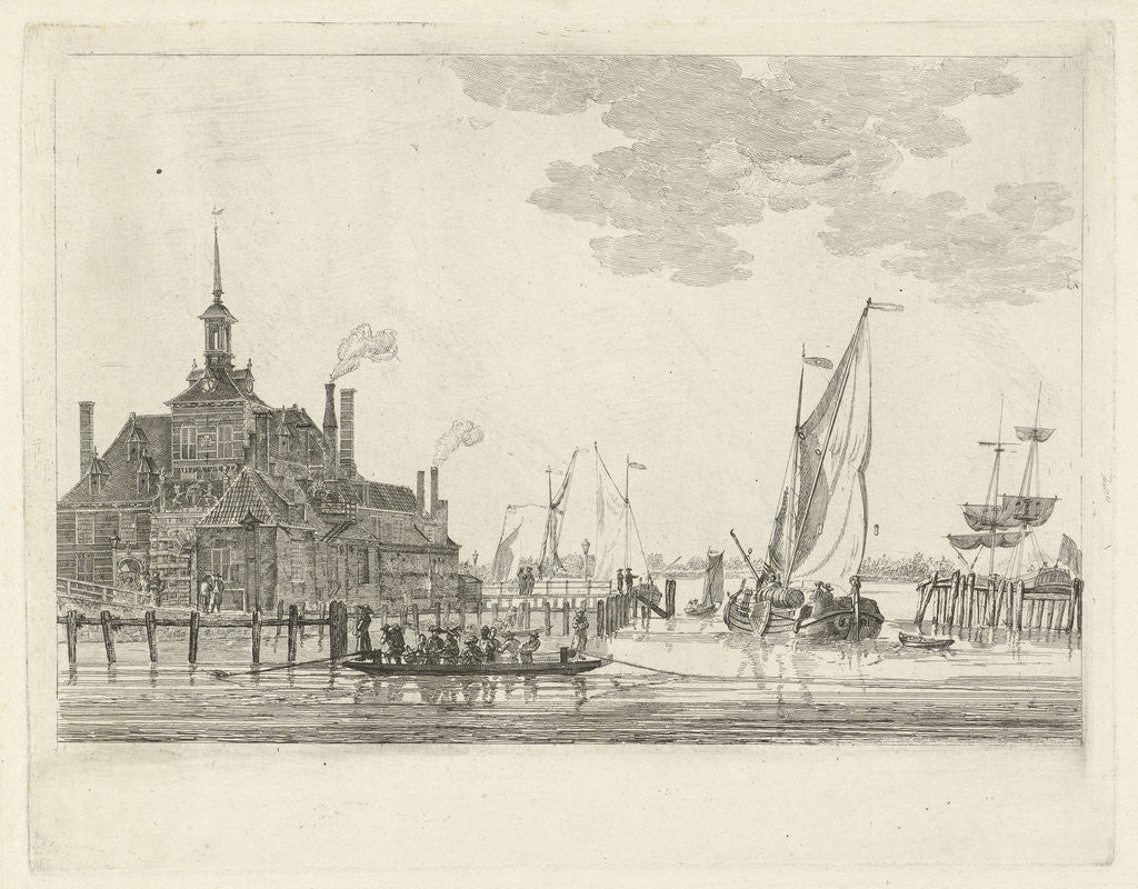 Detail of Old Hoofdpoort Rotterdam by Gerrit Groenewegen