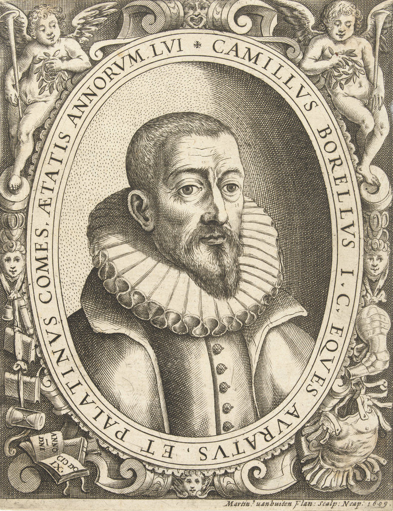 Detail of Portrait of Camillus Berellius by Martin van Buyten