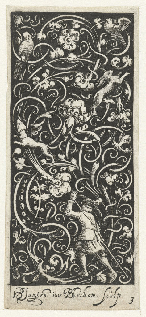 Detail of Hunter with long stick by Frederik de Wit