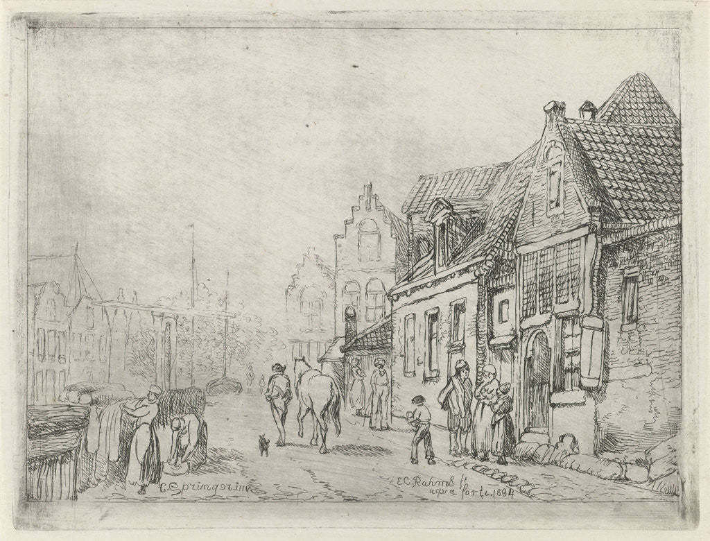 Detail of Cityscape by Eberhard Cornelis Rahms