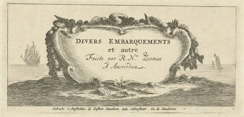 Detail of Cartouche with shells by Reinier Nooms