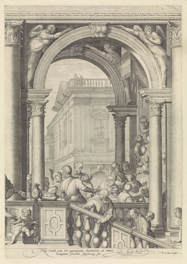 Detail of Christ at a meal in the house of Levi the Publican (plate 3) by Frederik de Wit