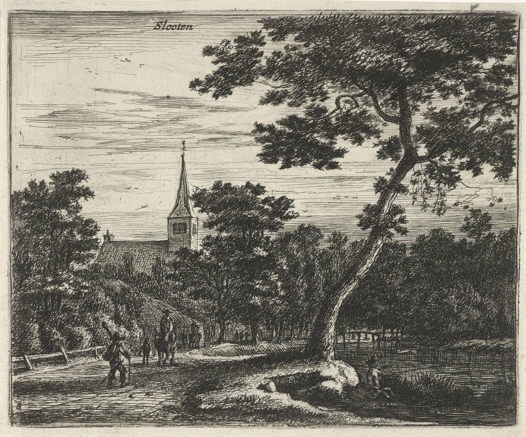 Detail of View of Locks, The Netherlands by Clement de Jonghe