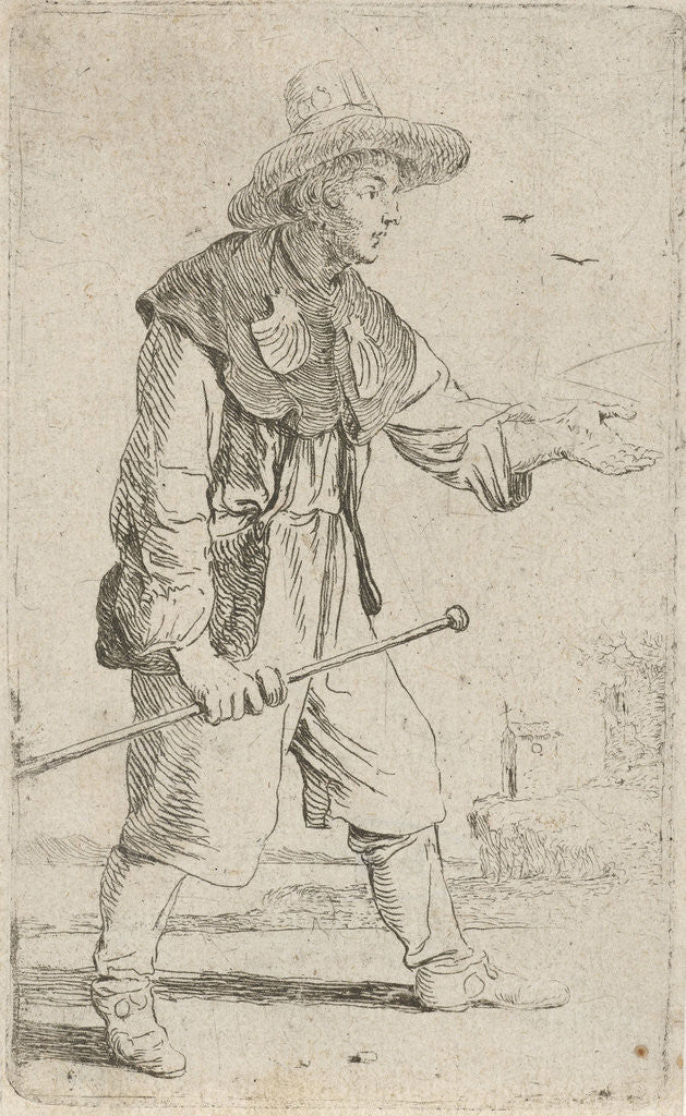 Detail of Pilgrim by Jan van den Hecke II
