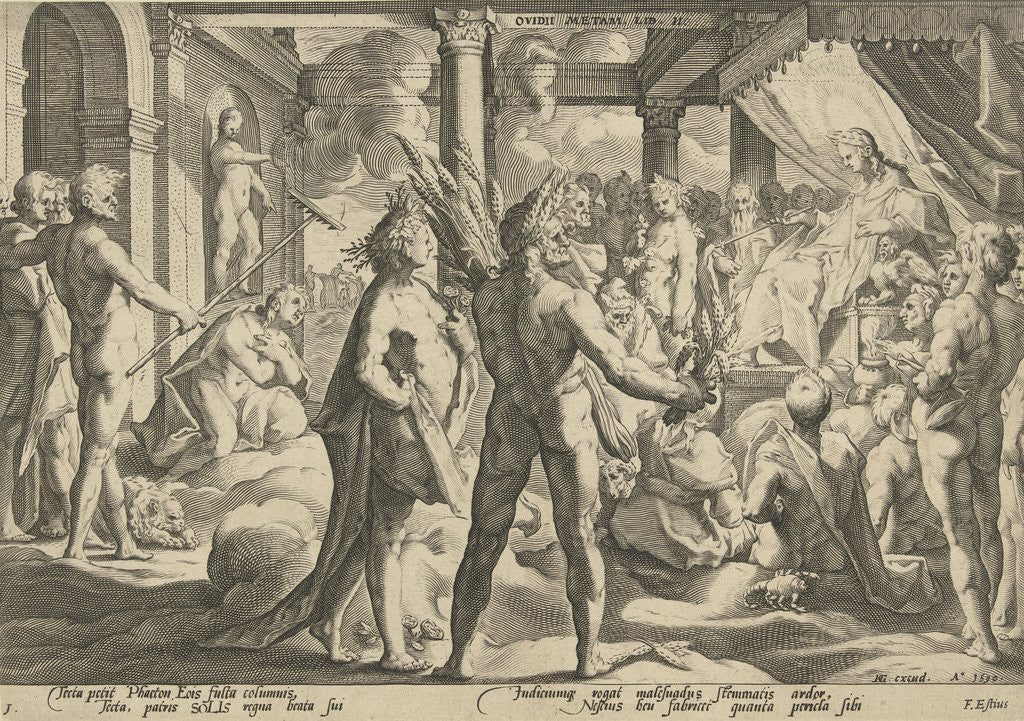 Detail of Phaethon asks his father if he could ride in his wagon by Franco Estius