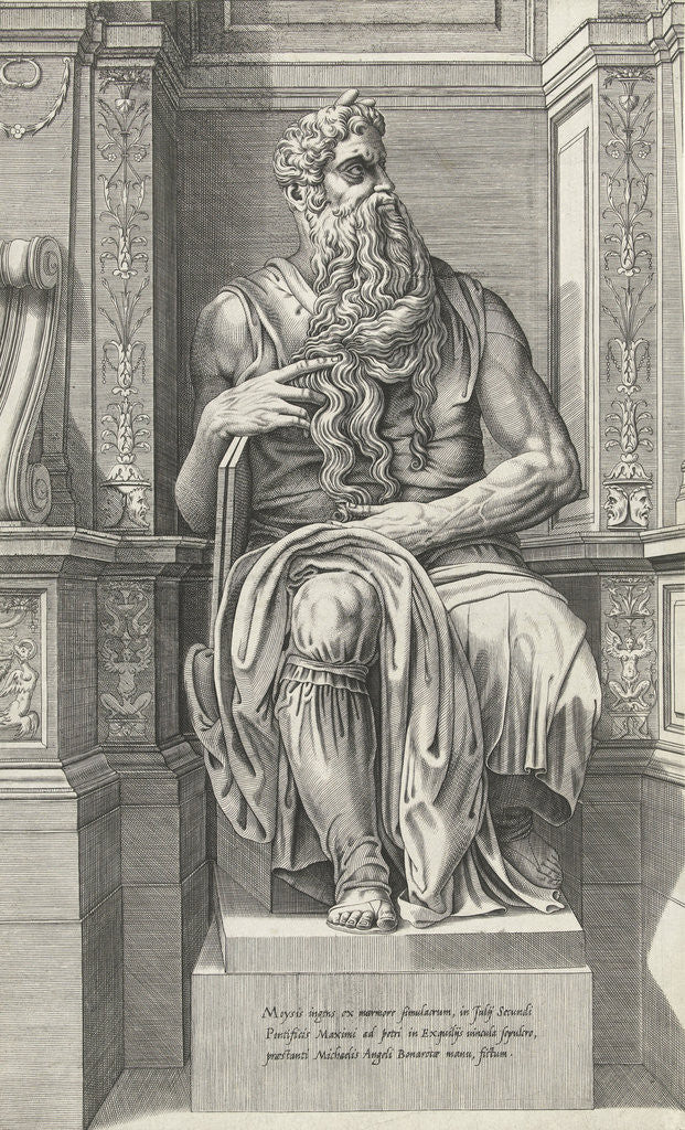 Detail of Moses by Cornelis Bos