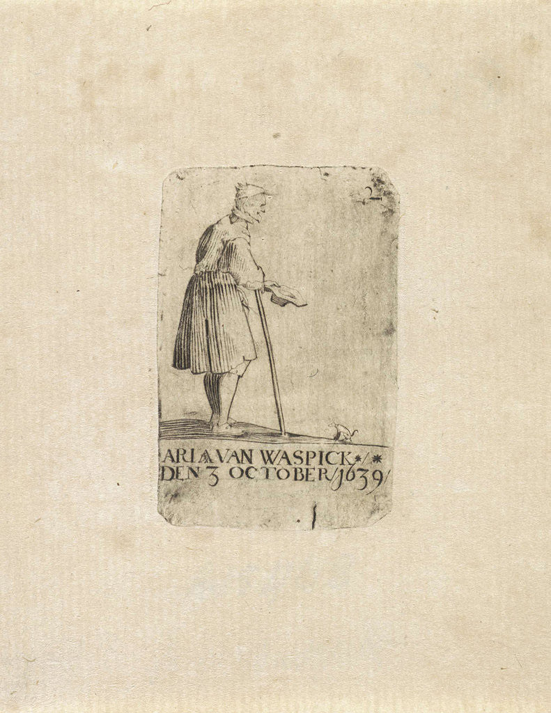 Detail of Beggar with a dog by Adriaen van Waspick
