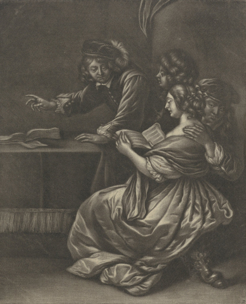 Detail of Companions around a table by Gerard Pietersz. van Zijl