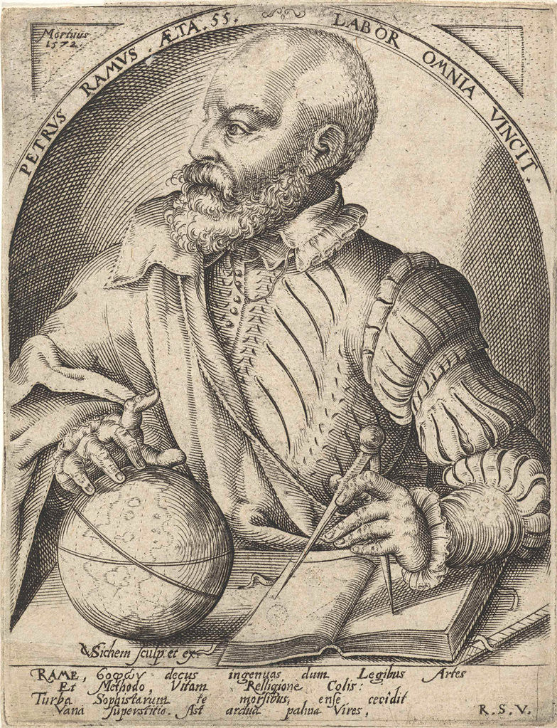 Detail of Portrait of Pierre de La Ramée by Monogrammist RSV