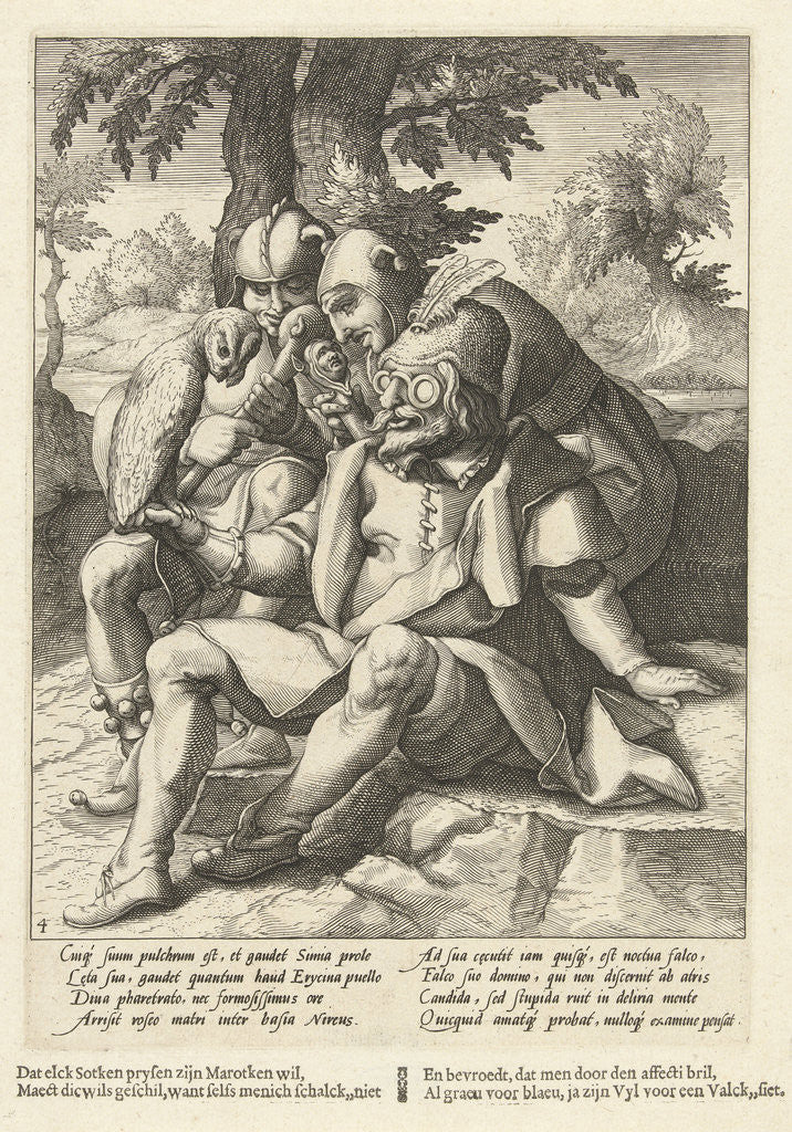 Detail of Each believes his owl to be a falcon by Franco Estius