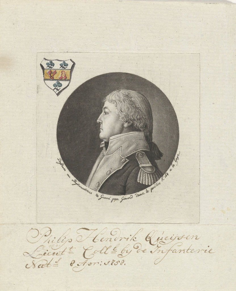 Detail of Portrait of Philip Henry Quysen by François Gonord