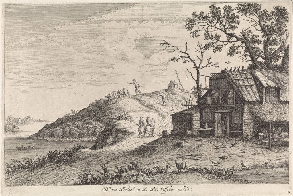 Detail of An inn by Nicolaes Visscher I