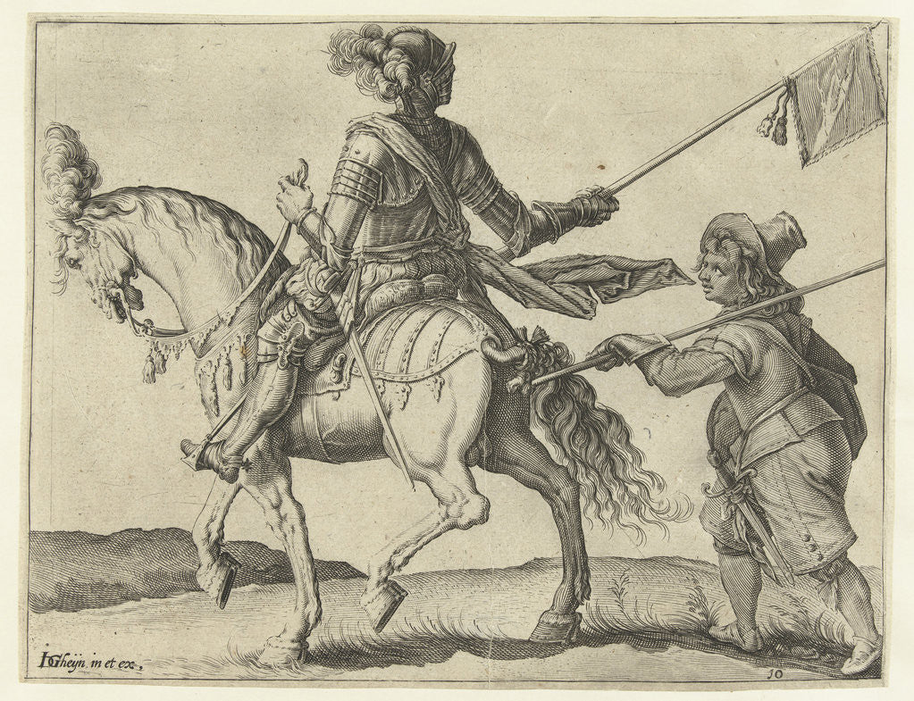 Detail of Rider with banner by Jacob de Gheyn II