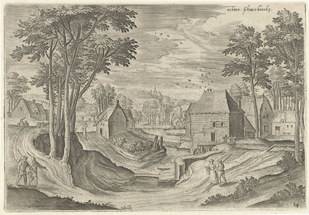 Detail of View near Schaerbeek, Belgium by Claes Jansz. Visscher II