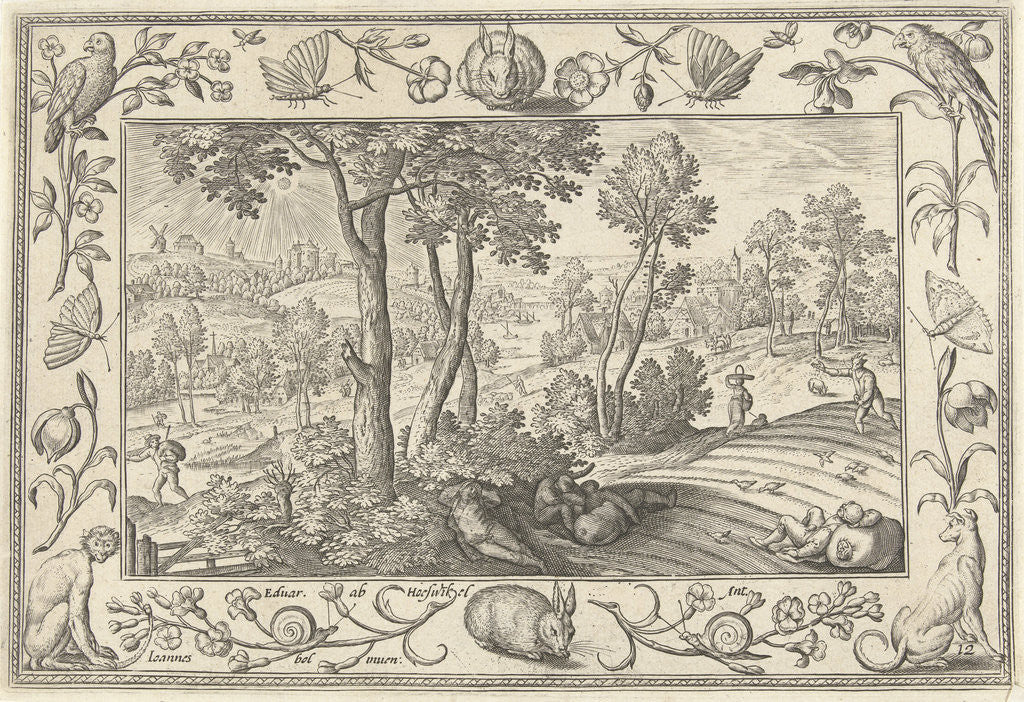 Detail of Weeds among the wheat by Eduwart Hoes Winckel