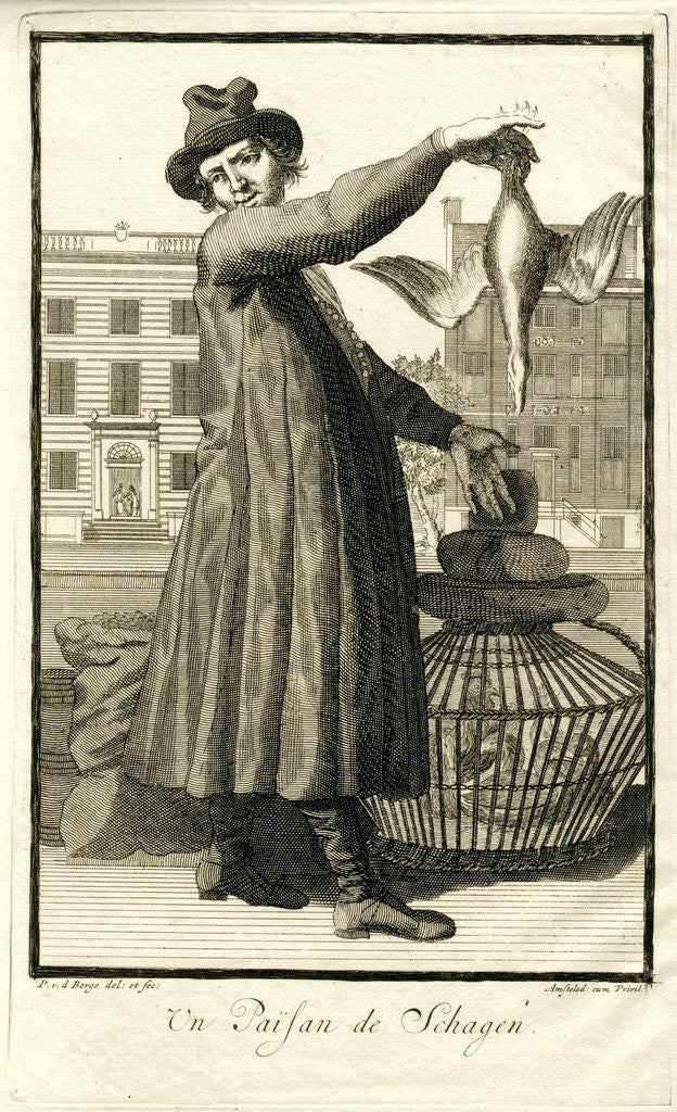 Detail of Farmer from Schagen by Pieter van den Berge