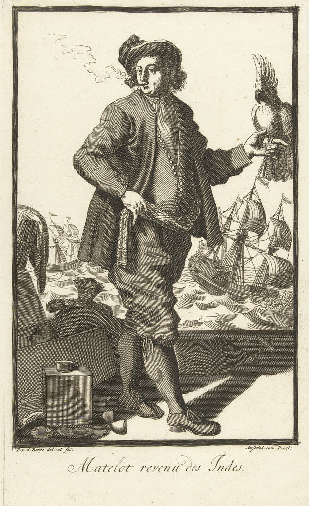 Detail of Indian boat companion by Pieter van den Berge