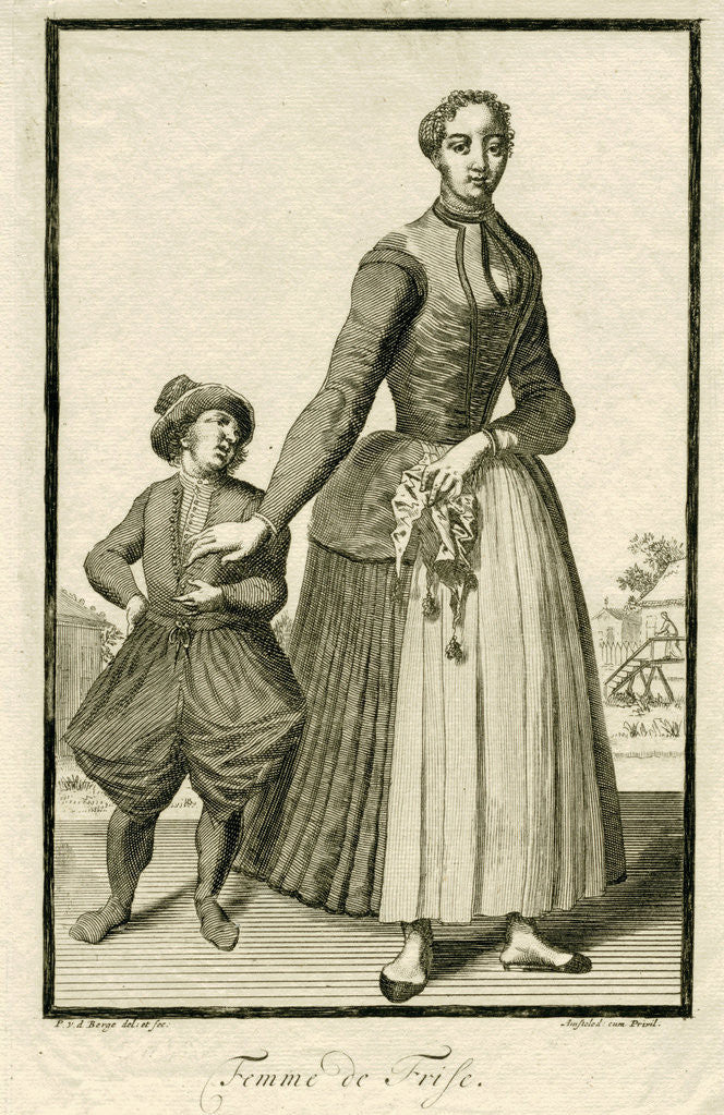 Detail of Woman from Friesland by Pieter van den Berge