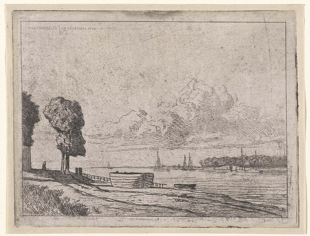 Detail of View of the river Lek at Vreeswijk by Jan Weissenbruch