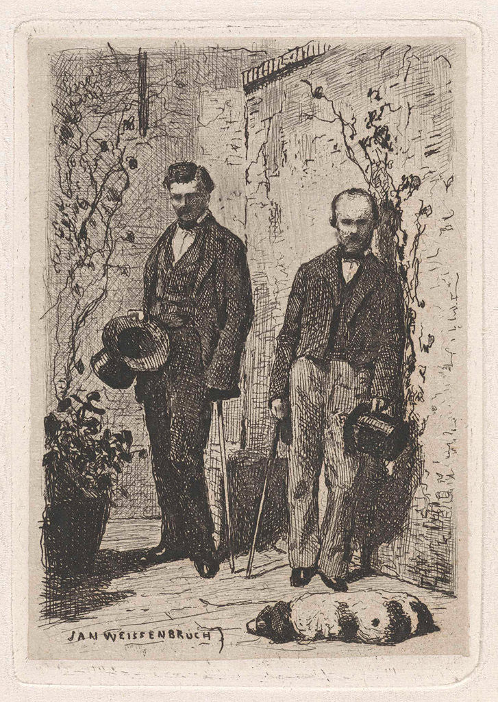 Detail of Self Portrait of Frederik Hendrik Weissenbruch by Jan Weissenbruch