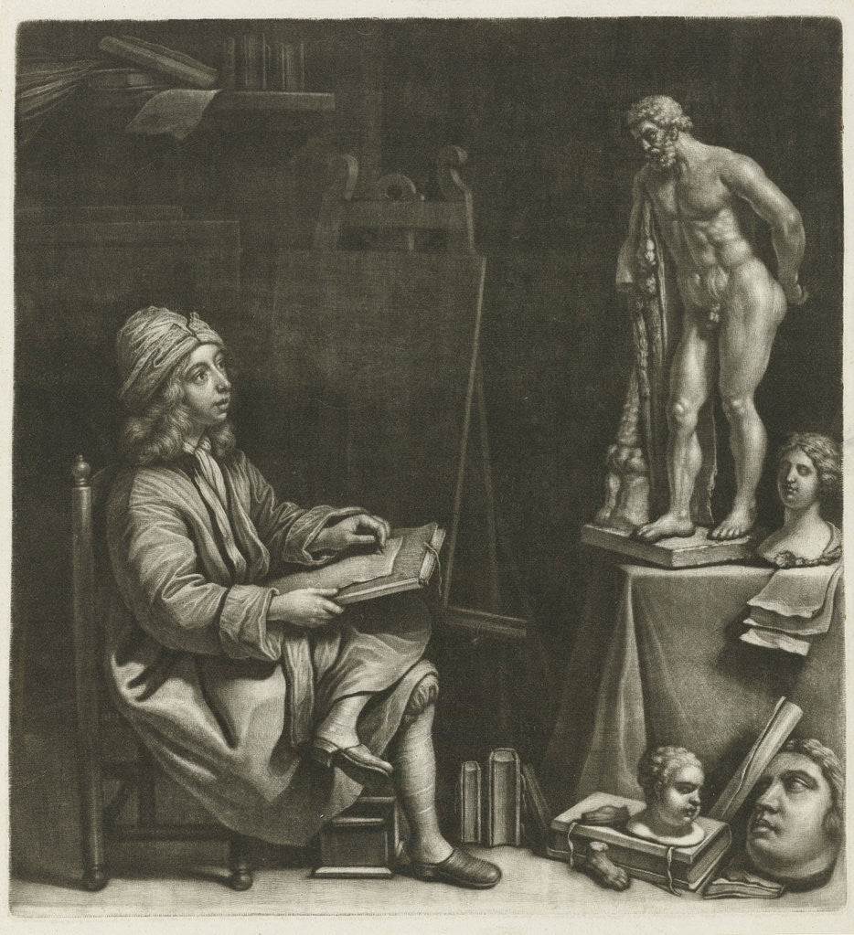 Detail of Drawing boy by Wallerant Vaillant