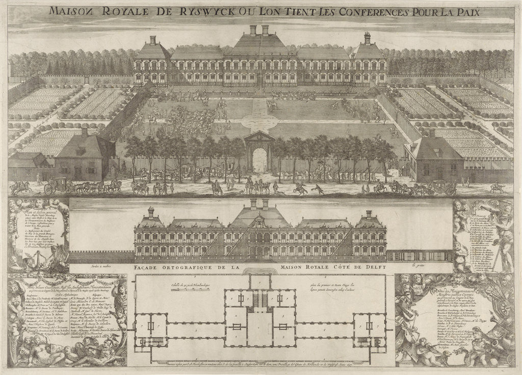 Detail of House in Nieuburch in Rijswijk, location of the peace negotiations in 1697 by The Netherlands