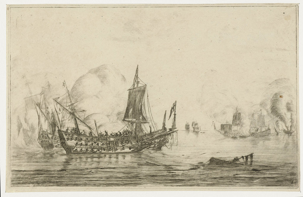 Detail of After the battle by Gerard Valck