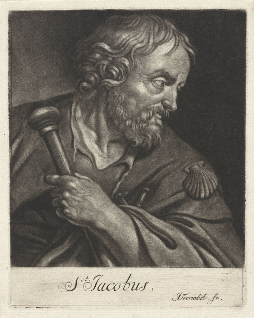 Detail of Apostle James the Greater, James Maior by Jacob Toorenvliet